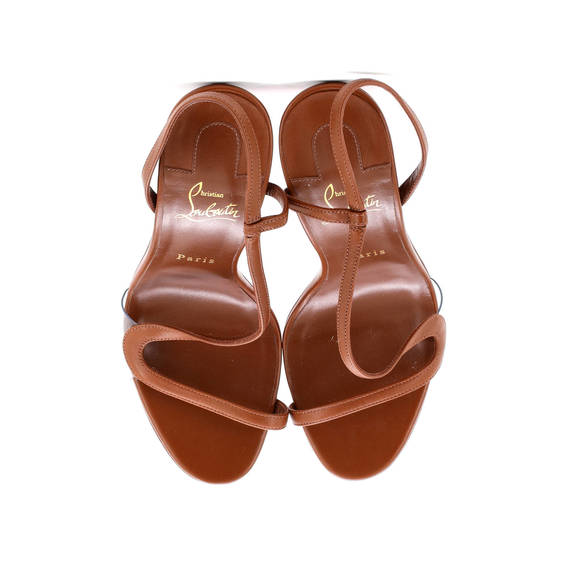 Christian Louboutin 100 Women's Rosalie Slingback Heeled Sandals Leather - Picture 2 of 5